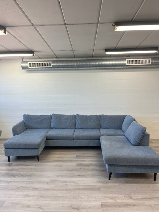 Mio County himmelsblå U-Soffa